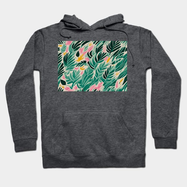 Boho floral Leaf design Hoodie by puravidavisions